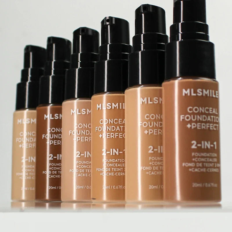 Face Foundation Cream Oil-Control Matte BBCream Waterproof Lasting Concealer Liquid Full Coverage Matte Base Professional Makeup